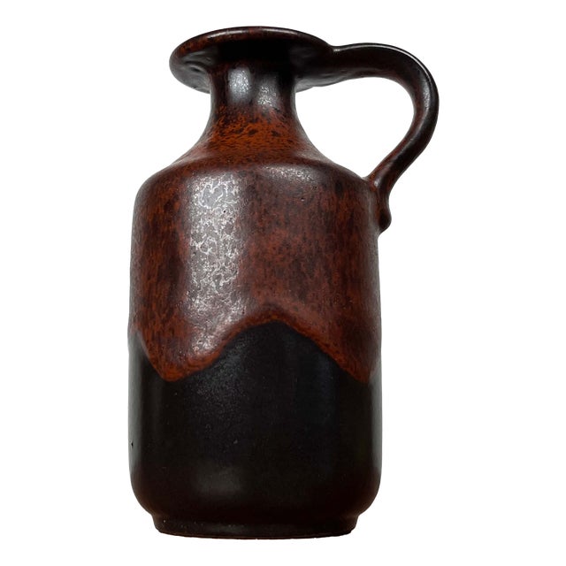 Mid-Century Modern German Pottery Fat Lava Vase from Ceramano, 1960s For Sale