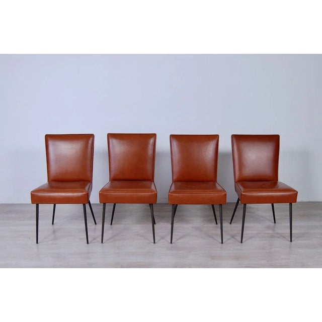 Italian Table and Office Chairs from Trau, 1960s, Set of 5 For Sale - Image 17 of 18