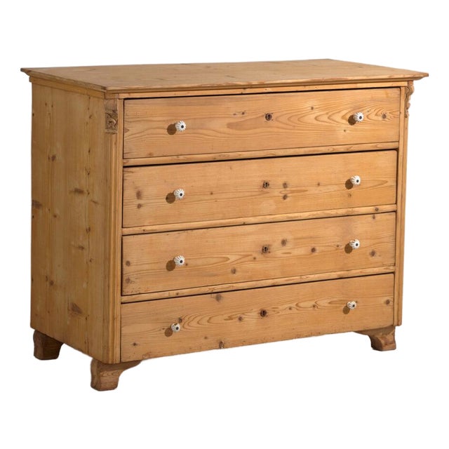 Carved Rustic European Dresser For Sale