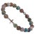 Indian Sterling Silver Cross & Mystic Indian Agate Beaded Bracelet For Sale - Image 3 of 7