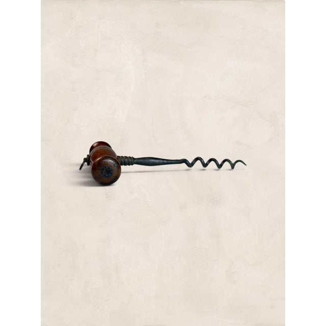 Late 19th Century English Victorian Oak & Steel T-Handle Corkscrew For Sale In Tampa - Image 6 of 7