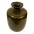 Vintage Large Mottled Moss & Chestnut Speckled Glazed Bottle Vase (14") For Sale