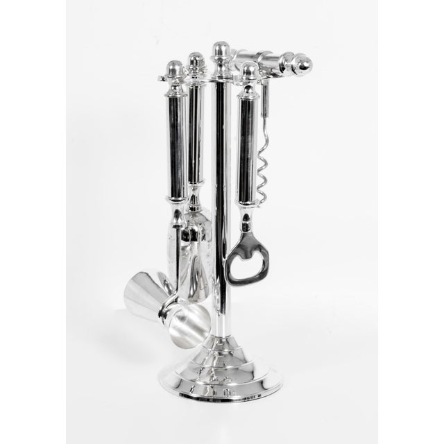 Vintage Silver Plated Bar Accessory Set, 1980s, Set of 5 For Sale - Image 4 of 13