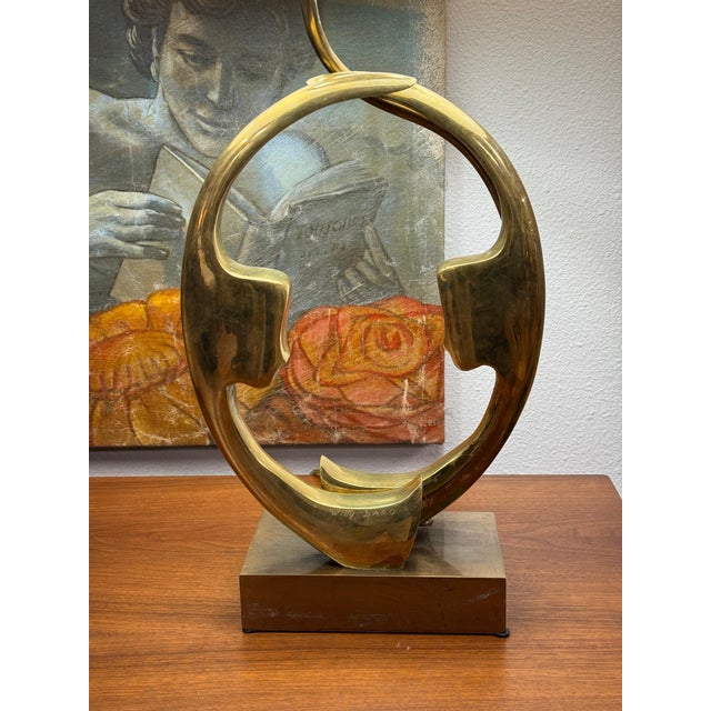 1970’s Willy Daro Brass Lamp For Sale - Image 9 of 18