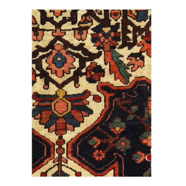 Offered is a gorgeous Persian Bakhtiari area rug. The luxurious hand-knotted pile is made from very fine lamb's wool and...