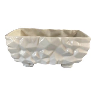 Vintage Rock Face Ceramic Planter For Sale