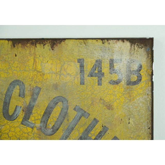 2020s Reclaimed 45.375 In. Clothes Retail Aluminum Movie Prop Sign For Sale - Image 5 of 9