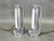 Elegant pair of art deco bedside lamps produced in czechoslovakia during the 1930s featuring nickel finish metal...