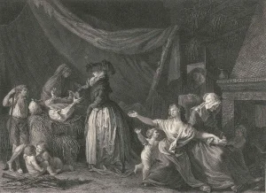 L'Acte d'Humanité - Original Etching Jean De Fraine by Robert Delaunay - 1786 1786