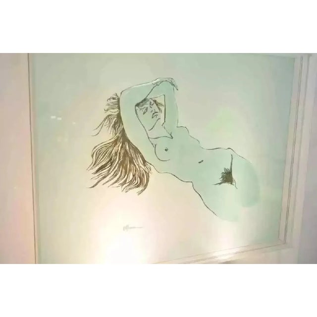 Late 20th Century Late 20th Century Eugene Massin Large Acrylic Lucite Nude Woman Wall Art Light Box Sculpture For Sale - Image 5 of 8