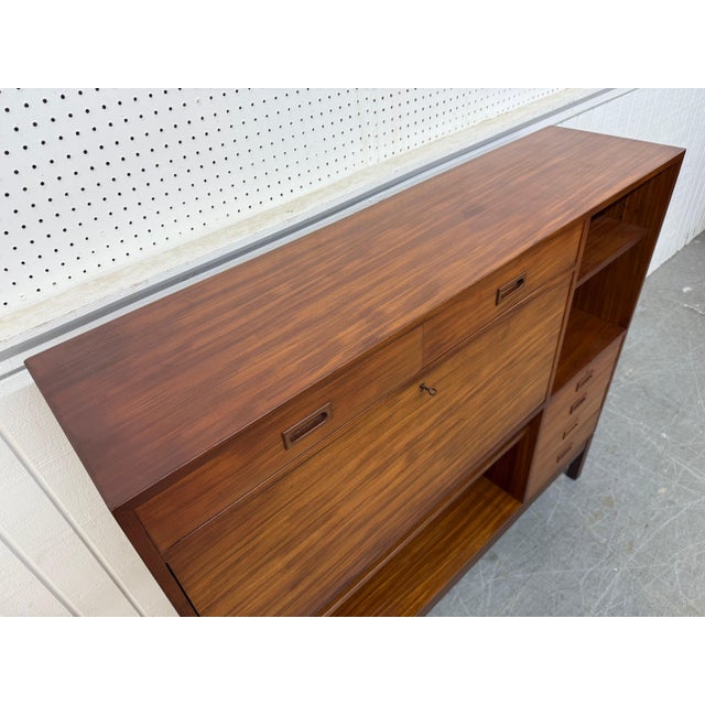 Mid-Century Danish Modern Teak Bar Cabinet For Sale - Image 4 of 11
