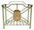 Vintage Italian Neoclassical Green Wrought Iron Book Magazine Rack W/ Shield For Sale