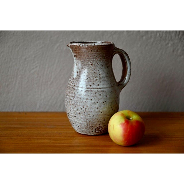 Stoneware Pitcher by Jeanne & Norbert Pierlot for Puisaye, 1960s For Sale - Image 4 of 12