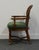 Late 20th Century Century Furniture Solid Cherry French Regency Revival Cane Back Game Arm Chair For Sale - Image 5 of 9