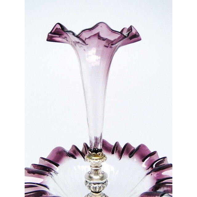 Art Nouveau Bowl on Stand with Flute Vase, 1900s For Sale - Image 11 of 13
