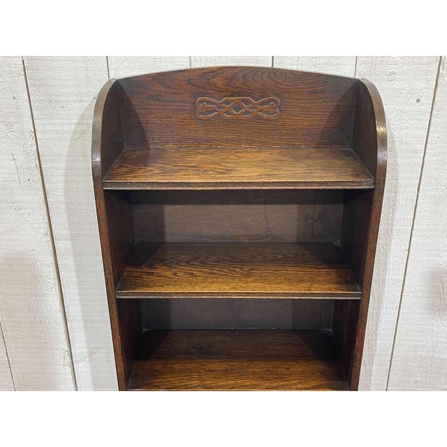 Vintage English Oak Shelf, 1930s For Sale - Image 5 of 9