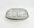 Early 20th Century Vintage English Blown Glass & Silver Oval Flower Frog Centerpiece For Sale - Image 5 of 9