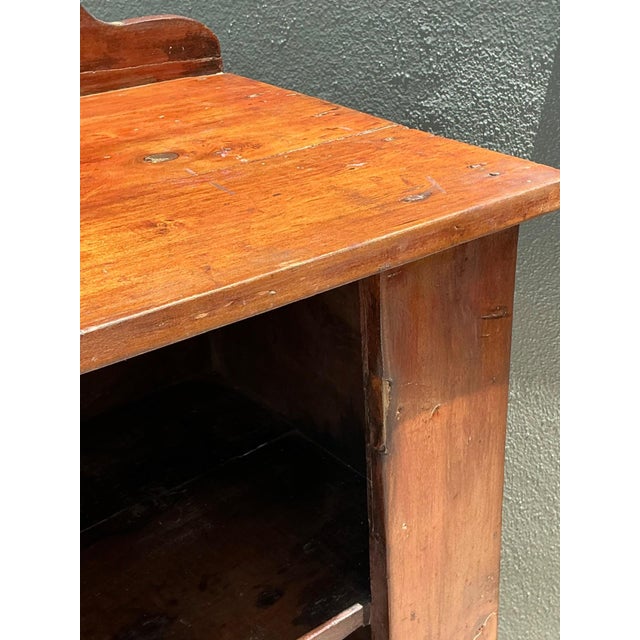 Vintage Rustic Handcrafted Wood Shelving Unit For Sale - Image 12 of 16