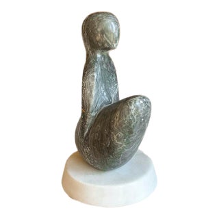 1980s Gert Olsen Modern Sculpture of a Seated Figure For Sale