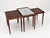 Wood Rosewood Nesting Tables with Ceramic Tiles, Denmark, 1960s, Set of 3 For Sale - Image 7 of 18