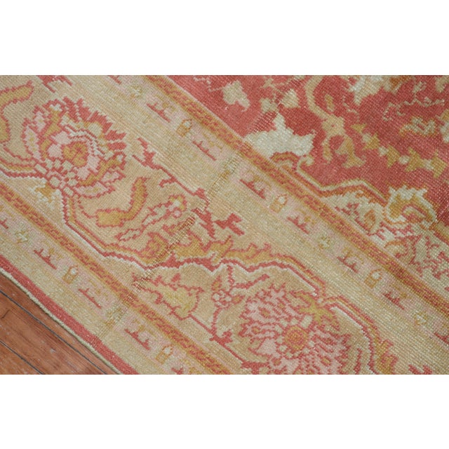 Antique Zabihi Collection Turkish Sivas soft Red Gold Rug - 7'2" x 9'8" For Sale - Image 4 of 11