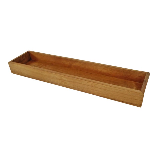 Simple Teak Wood Long Tray For Sale