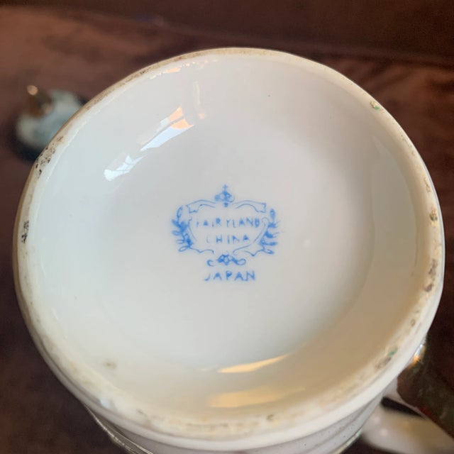 Antique Japanese Moriage Dragonware Hand-Painted Tea Pot by Fairytale China For Sale - Image 10 of 12