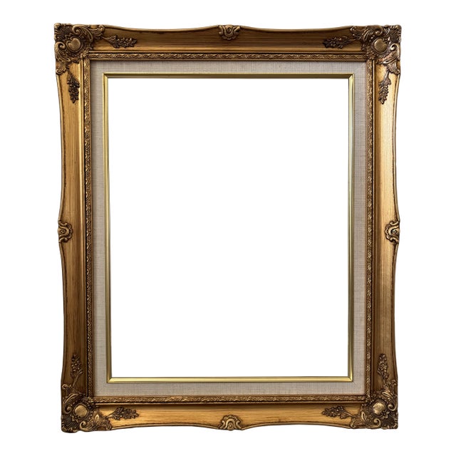 Vintage Ornate Gold Gilt Frame For Sale
