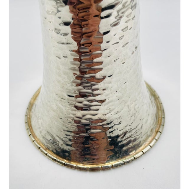 1980s Rare Emilia Castillo Sculptural Silver-Plated Vase or Candle Holder, Mexican For Sale - Image 12 of 17