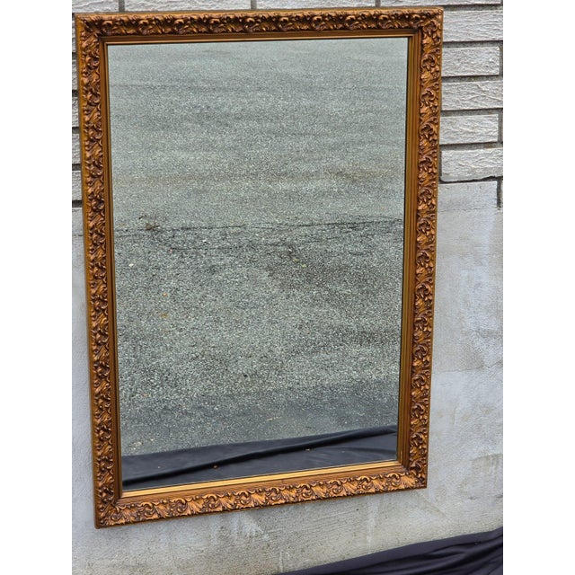 1940 Gilded Hollywood Wall Mirror. For Sale - Image 13 of 15