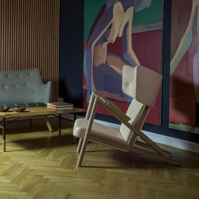 Not Yet Made - Made To Order Grasshopper Armchair in Wood and Fabric by Finn Juhl For Sale - Image 5 of 13