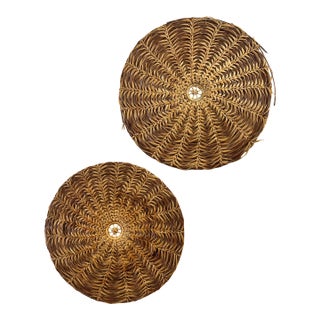 Vintage Pine Needle Trivets - Set of 2 For Sale