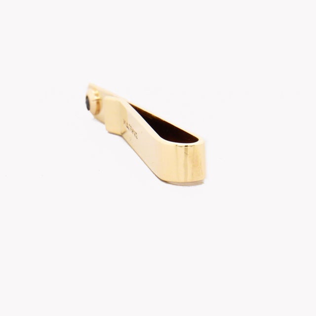 Tiffany & Co. 14k Yellow Gold & Sapphire Tie Bar or Tie Clip For Sale - Image 12 of 14