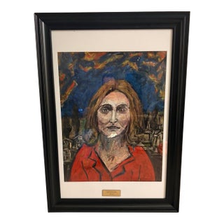 Vintage Abstract Oil on Paper by Listed Artist Arthur Rosskam Abrams 42x29 For Sale