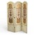 Mediterranean Italianate Gold Leaf and Cream Colored 3 Panel Room Divider Screen For Sale - Image 3 of 12