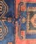 Mid-Century Hand Knotted Wool Rug - Navy Madder Tribal Geometric For Sale - Image 9 of 11