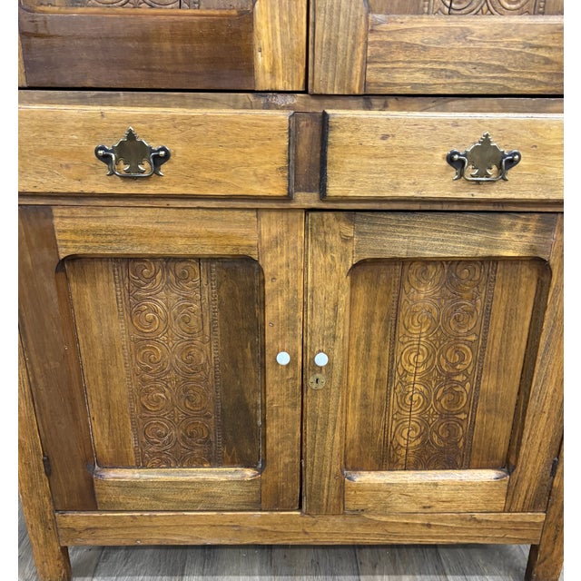 Antique Rustic Primitive Early American Pie Safe Cupboard Pantry For Sale - Image 11 of 14