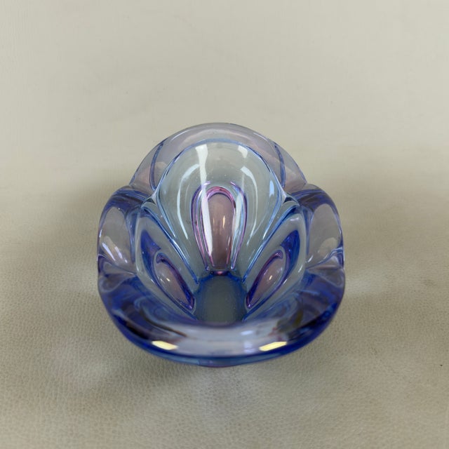 1980s Vintage West German Glass Centerpiece from Waltherglas, 1980s For Sale - Image 5 of 11