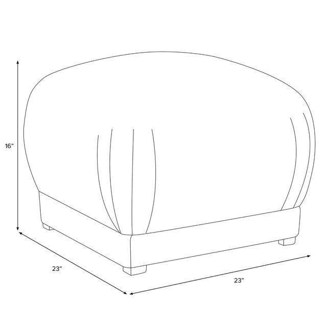 Not Yet Made - Made To Order Sinclair Ottoman in Sheepskin Natural For Sale - Image 5 of 6