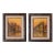 Vintage Giovanni Lentini Brutalist Paris Cityscape Paintings - A Pair For Sale