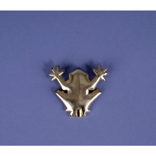 Handmade Silver Frog Brooch For Sale - Image 10 of 10