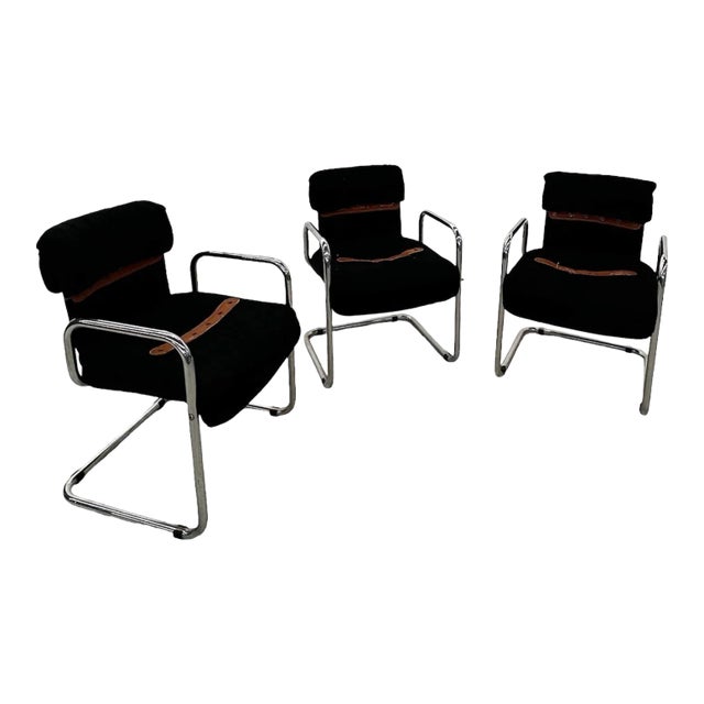 Set of 3 Dining Chairs by Guido Faleschini 1980s For Sale