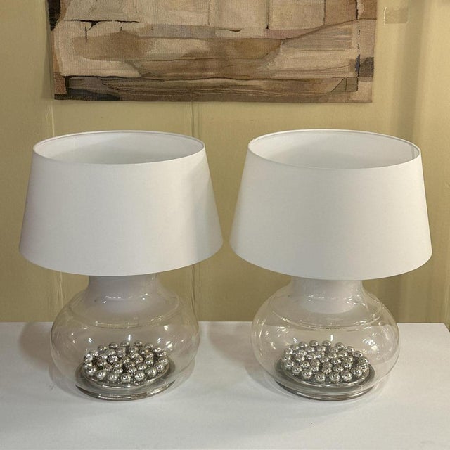 1970s Large Table Lamps from Selenova, Murano, Italy, 1970s, Set of 2 For Sale - Image 5 of 15