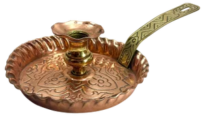 Arts & Crafts Copper and Brass Candleholder, 1900s
