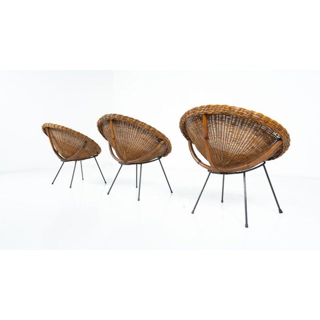 Mid-Century Rattan Armchair, 1970s For Sale - Image 6 of 17