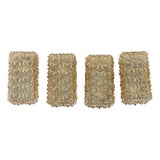 Late 20th Century German Vintage Glass Wall Sconces - Set of Four For Sale