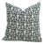Fabdivine-Decorative Block Print Cushion Cover 24x24 Inch Thick Linen-Midnight For Sale