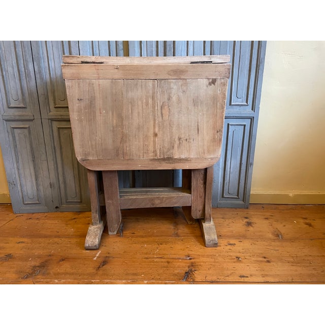 French Wine Tasting Folding Side Table in Beech, 1890s For Sale - Image 11 of 16