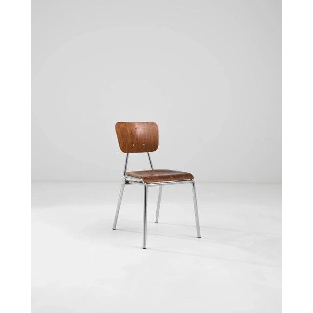 20th Century German Metal and Wooden Chair For Sale In Greensboro - Image 6 of 12