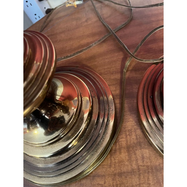 Metal Vintage Mid Century Modern Brass Candlestick Style Electric Lamps Hollywood Regency - a Pair For Sale - Image 7 of 11